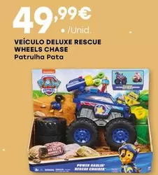 Oferta de Patrulha Pata - Veículo Deluxe Rescue Wheels Chase por 49,99€ em Intermarché