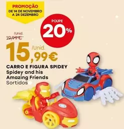 Oferta de Carro E Figura Spidey por 15,99€ em Intermarché