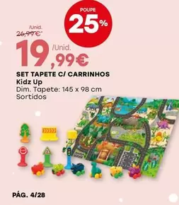 Oferta de Kidz Up  - Set Tapete C/Carrinhos por 19,99€ em Intermarché