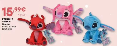 Oferta de Peluche Stitch por 15,99€ em Intermarché