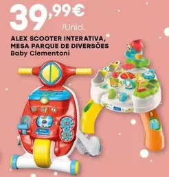 Oferta de Clementoni - Baby Alex Scooter Interativa, Mesa Parque De Diversões por 39,99€ em Intermarché