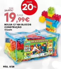 Oferta de Vicam - Bolsa C/ 144 Blocos Construção por 19,99€ em Intermarché