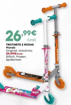 Oferta de Mondo - Trotinete 2 Rodas por 26,99€ em Intermarché