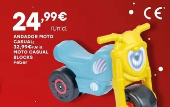 Oferta de Feber - Andador Moto Casual, Moto Casual Blocks  por 24,99€ em Intermarché