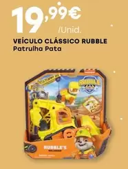 Oferta de Patrulha Pata - Veículo Clássico Rubble por 19,99€ em Intermarché