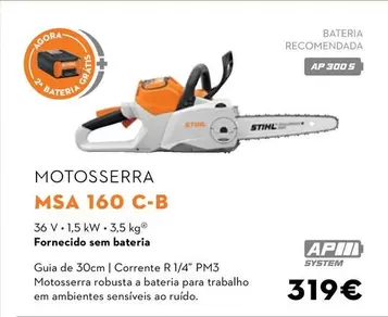 Oferta de Stihl - Motosserra Msa 160 C-B por 319€ em Stihl