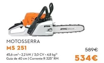 Oferta de Stihl - Motossierra Ms 251 por 534€ em Stihl