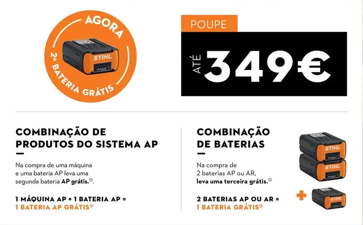 Oferta de Stihl - Combinação De Produtos Do Sistema Ap / Combinação De Baterias por 349€ em Stihl