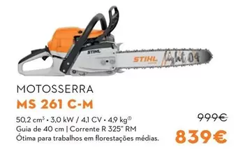 Oferta de Stihl - Motossierra 261 C-m por 839€ em Stihl