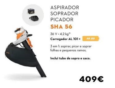 Oferta de Stihl - Aspirador Soprador Picador Sha 56 por 409€ em Stihl