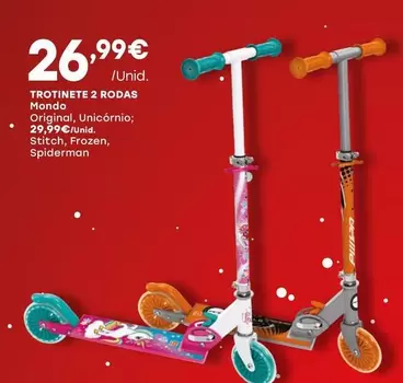 Oferta de Mondo - Trotinete 2 Rodas por 26,99€ em Intermarché