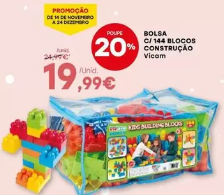 Oferta de Bolsa C/ 144 Blocos Construção por 19,99€ em Intermarché