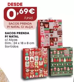 Oferta de Sacos Prenda P/ Natal por 0,69€ em Intermarché