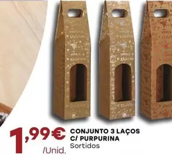 Oferta de Conjunto 3 Lacos C/ Purpurina por 1,99€ em Intermarché