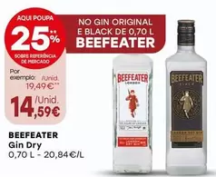 Oferta de Beefeater - Gin Dry por 14,59€ em Intermarché