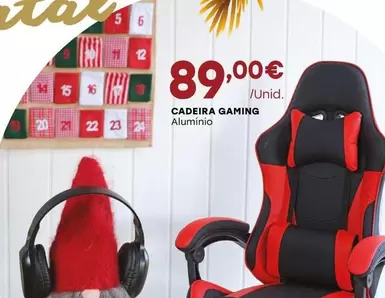 Oferta de Cadeira Gaming por 89€ em Intermarché