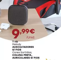 Oferta de T-Nb - Auscultadores S/Fios por 9,99€ em Intermarché