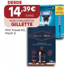 Oferta de Gillette - Mini Travel Kit, Mach 3 por 14,39€ em Intermarché