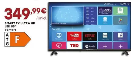 Oferta de Smart Tv Ultra Hd Led 65" por 349,99€ em Intermarché