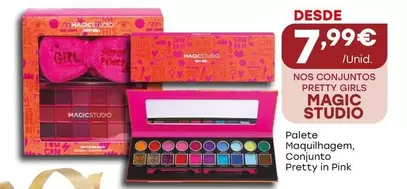 Oferta de Magic Studio - Palete Maquilhagem, Conjunto Pretty In Pink por 7,99€ em Intermarché