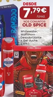 Oferta de Old Spice - Whitewater, WolfthoRN Desodorante Gel Duche por 7,79€ em Intermarché