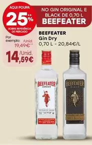 Oferta de Beefeater - Gin Dry por 14,59€ em Intermarché