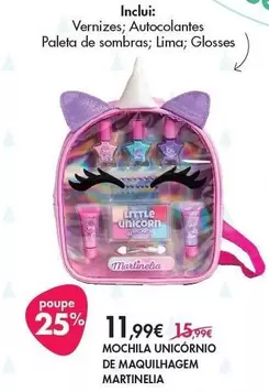 Oferta de Lima - Mochila Unicornio De Maquilhagem por 11,99€ em Pingo Doce