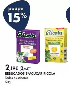 Oferta de Rebucados S/açúcar por 2,19€ em Pingo Doce