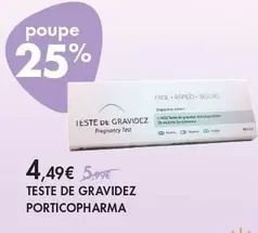 Oferta de Teste De Gravidez por 4,49€ em Pingo Doce