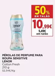 Oferta de Lenor - 5PÉROLAS DE PERFUM E PARA ROUPA SENSTIVEem superCOR