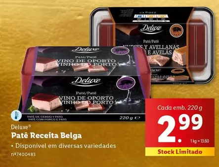 Oferta de Deluxe - Pate Receita Belga por 2,99€ em Lidl