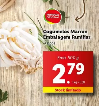 Oferta de Portugal - Cogumelos Marron Embalagem Familiar por 2,79€ em Lidl