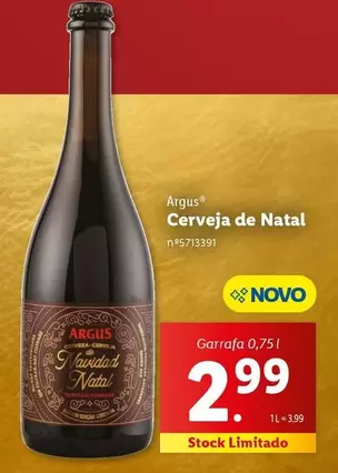 Oferta de Argus - Cerveja De Natal por 2,99€ em Lidl