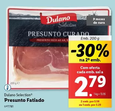 Oferta de Dulano - Presunto Fatiado por 2,79€ em Lidl