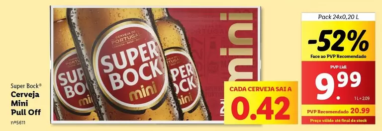 Oferta de Portugal - Cerveja Mini Pull Off por 0,42€ em Lidl