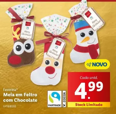 Oferta de Favorina - Meja Em Feltro Com Chocolate por 4,99€ em Lidl