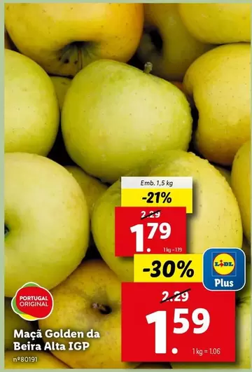 Oferta de Portugal - Maçã Golden Da Beira Alta IGP por 1,79€ em Lidl