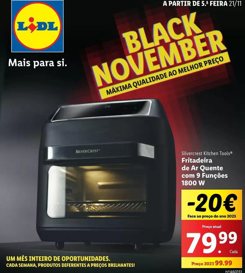 Oferta de Lidl - Fritadeira De Ar Oeunte Con 9 Funções por 79,99€ em Lidl