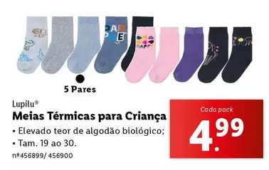 Oferta de Biológico - meias termicas para criança por 4,99€ em Lidl