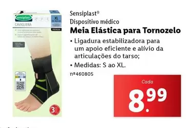 Oferta de Meia Elástica Para Tornozelo por 8,99€ em Lidl