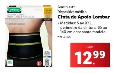 Oferta de Premium - Cinta De Apoio Lombar por 12,99€ em Lidl