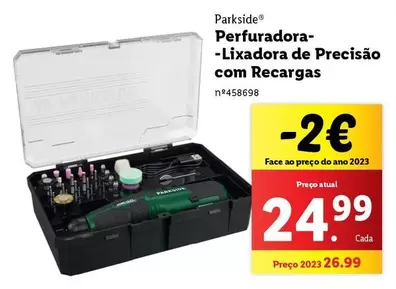 Oferta de Parkside - Perfuradora-lixadora de Precisão com Recargas por 24,99€ em Lidl