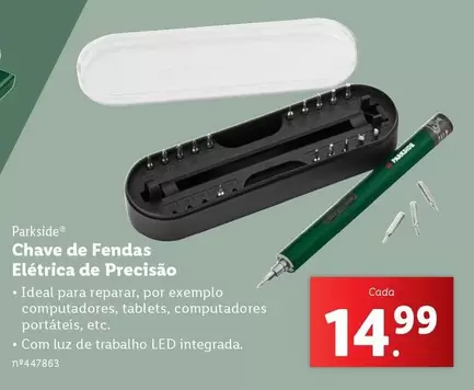 Oferta de Parkside - Chave De Fendas Eléctrica De Preciso por 14,99€ em Lidl