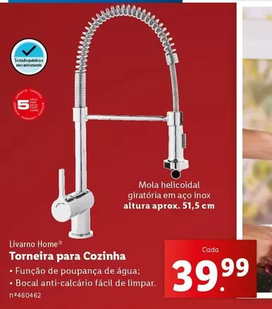 Oferta de Torneira Para Cozinha por 39,99€ em Lidl