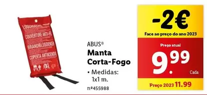 Oferta de Manta Corta-fogo por 9,99€ em Lidl