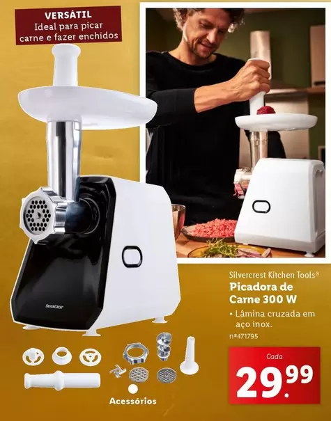 Oferta de Picadora De Carne 300 W por 29,99€ em Lidl