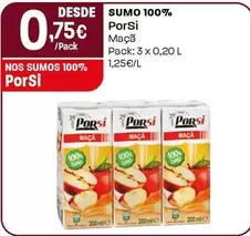 Oferta de Porsi - Sumo 100% por 0,75€ em Intermarché