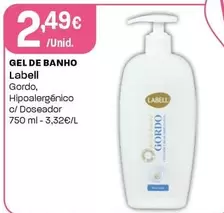 Oferta de Labell - Gel De Banho por 2,49€ em Intermarché