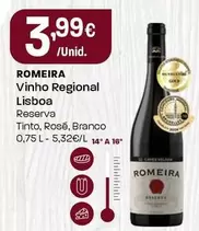 Oferta de Vinho Regional Lisboa por 3,99€ em Intermarché