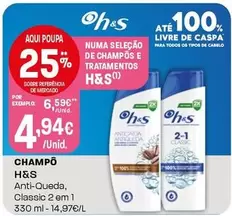 Oferta de H&S - Champo por 4,94€ em Intermarché